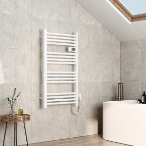 EMKE Elektrische Handdoekradiator – Met Smart Thermostaat – Glanzend Wit – 96×54 cm – 500W – Badkamer Radiator – Elektrische Radiator EMKE Elektrische Handdoekradiator – Met Smart Thermostaat – Glanzend Wit – 96×54 cm – 500W – Badkamer Radiator – Elektrische Radiator