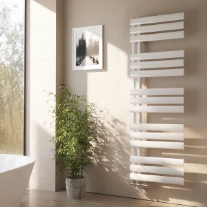 EMKE Handdoekradiator, zijaansluiting, Wit, 143 x 40 cm, 484 Watt EMKE Handdoekradiator, zijaansluiting, Wit, 143 x 40 cm, 484 Watt