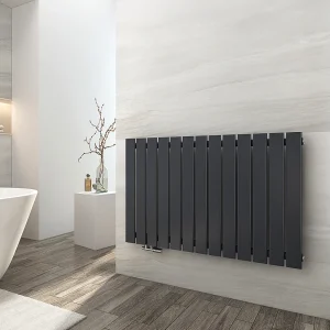 EMKE Radiator – Plat Design – Mat Antraciet – 63×100 cm – 730 W – Kolomradiator Vertical – Verwarming voor Alle Ruimtes
