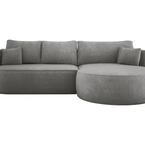 FIORE slaaphoek met bed, wavevering, box en 5 kussens, rechts 284x183x82 cm, zilver FIORE slaaphoek met bed, wavevering, box en 5 kussens, rechts 284x183x82 cm, zilver
