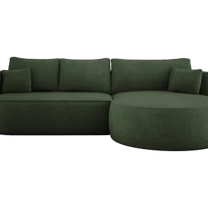 FIORE hoekbank – omvormbaar met automatische opening, high resilience foam, modern design, rechts 284x183x82 cm, donkergroen FIORE hoekbank – omvormbaar met automatische opening, high resilience foam, modern design, rechts 284x183x82 cm, donkergroen