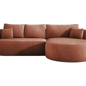 FIORE hoekbank – omvormbaar met automatische opening, high resilience foam, modern design, rechts 284x183x82 cm, bruin FIORE hoekbank – omvormbaar met automatische opening, high resilience foam, modern design, rechts 284x183x82 cm, bruin