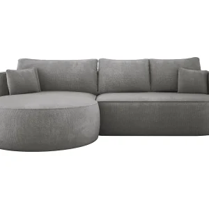 FIORE hoekbank – omvormbaar met automatische opening, high resilience foam, modern design, links 284x183x82 cm, zilver FIORE hoekbank – omvormbaar met automatische opening, high resilience foam, modern design, links 284x183x82 cm, zilver