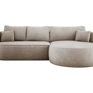 FIORE hoekbank – omvormbaar met automatische opening, high resilience foam, modern design, rechts 284x183x82 cm, beige FIORE hoekbank – omvormbaar met automatische opening, high resilience foam, modern design, rechts 284x183x82 cm, beige