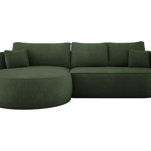 FIORE hoekbank met automatische opening, ligvlak, links 284x183x82 cm, donkergroen FIORE hoekbank met automatische opening, ligvlak, links 284x183x82 cm, donkergroen