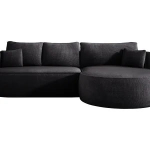 FIORE hoekbank bed met automatische opening, ligvlak, rechts 284x183x82 cm, zwart FIORE hoekbank bed met automatische opening, ligvlak, rechts 284x183x82 cm, zwart