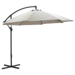 Garden Impressions Athene zweefparasol Ø300 cm – zand Garden Impressions Athene zweefparasol Ø300 cm – zand