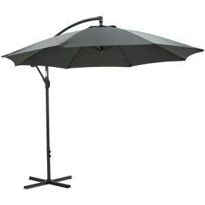 Garden Impressions Athene Zweefparasol Ø300 cm donker grijs Garden Impressions Athene Zweefparasol Ø300 cm donker grijs