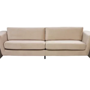 Driezitsbank fluweel beige MAUNU Driezitsbank fluweel beige MAUNU