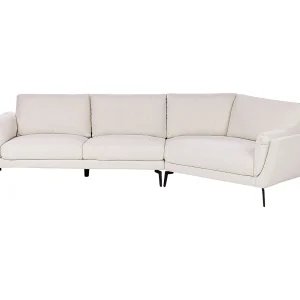 Driezitsbank stof lichtbeige KANSSELI