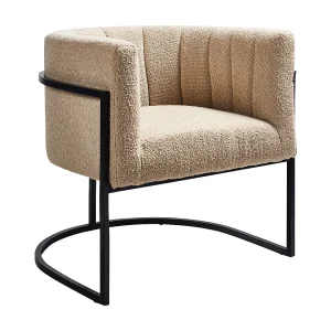Fauteuil LARVIK II Bouclé Beige Fauteuil LARVIK II Bouclé Beige