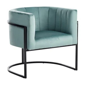 Fauteuil LARVIK II Fluweel Mintgroen Fauteuil LARVIK II Fluweel Mintgroen