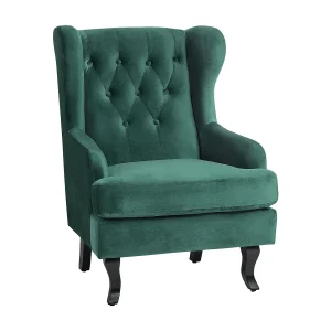 Fauteuil fluweel donkergroen ALTA Fauteuil fluweel donkergroen ALTA