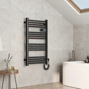 EMKE Elektrische Handdoekradiator – Met Smart Thermostaat – Mat Zwart – 96×54 cm – 500W – Badkamer Radiator – Elektrische Radiator EMKE Elektrische Handdoekradiator – Met Smart Thermostaat – Mat Zwart – 96×54 cm – 500W – Badkamer Radiator – Elektrische Radiator