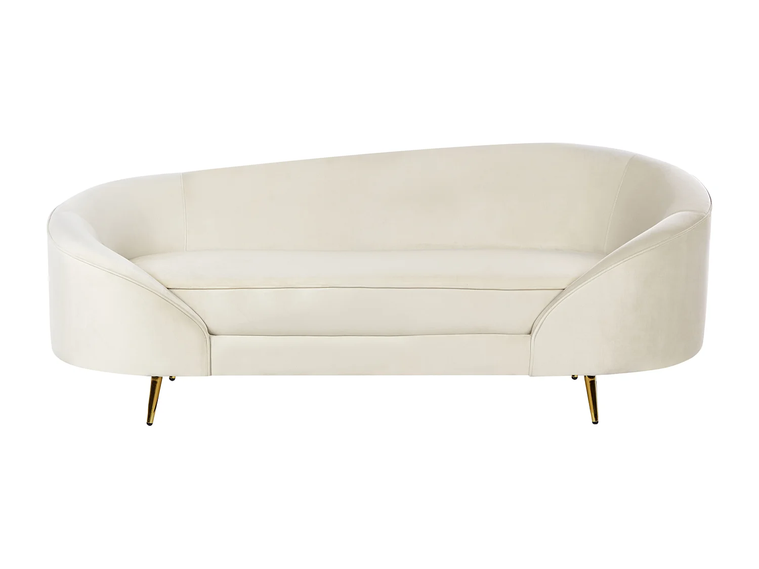 Driezitsbank fluweel beige SAVAR