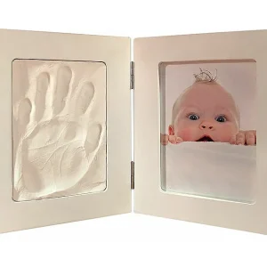 Dubbele fotolijst 36,5 x 23,5 cm voor het maken van een babyvoetafdruk