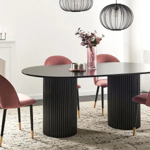 Eettafel SHERIDAN Zwart 180 cm 100 cm Eettafel SHERIDAN Zwart 180 cm 100 cm