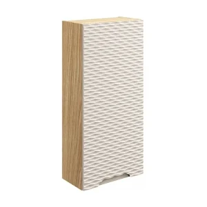 Elora Beige en Hout 1-deurs halfzuil Elora Beige en Hout 1-deurs halfzuil