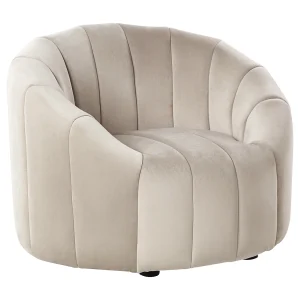Fauteuil MALUNG Fluweel Beige Fauteuil MALUNG Fluweel Beige