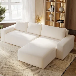Emporius Aldo L rechts Hoekbank met slaapfunctie en bedlade, Sofa 250×165 cm – woonkamerbank crème (Komodo 10) Emporius Aldo L rechts Hoekbank met slaapfunctie en bedlade, Sofa 250×165 cm – woonkamerbank crème (Komodo 10)