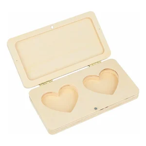 Dubbele trouwringdoos 13 x 7 x 2 cm