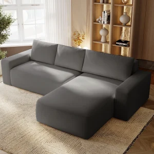 Emporius Aldo L rechts Hoekbank met slaapfunctie en bedlade, Sofa 250×165 cm – woonkamerbank grijs (Komodo 21) Emporius Aldo L rechts Hoekbank met slaapfunctie en bedlade, Sofa 250×165 cm – woonkamerbank grijs (Komodo 21)