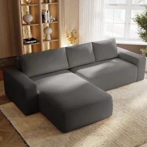 Emporius Aldo L links Hoekbank met slaapfunctie en bedlade, Sofa 250×165 cm – woonkamerbank grijs (Komodo 21) Emporius Aldo L links Hoekbank met slaapfunctie en bedlade, Sofa 250×165 cm – woonkamerbank grijs (Komodo 21)