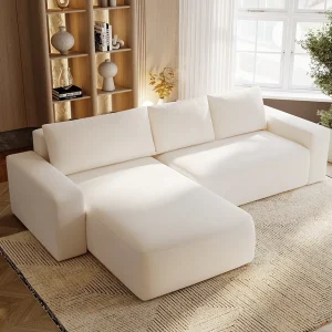 Emporius Aldo L links Hoekbank met slaapfunctie en bedlade, Sofa 250×165 cm – woonkamerbank crème (Komodo 10) Emporius Aldo L links Hoekbank met slaapfunctie en bedlade, Sofa 250×165 cm – woonkamerbank crème (Komodo 10)