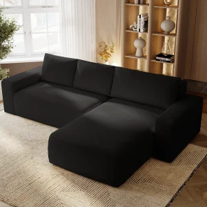 Emporius Aldo L rechts Hoekbank met slaapfunctie en bedlade, Sofa 250×165 cm – woonkamerbank zwart (Komodo 23) Emporius Aldo L rechts Hoekbank met slaapfunctie en bedlade, Sofa 250×165 cm – woonkamerbank zwart (Komodo 23)