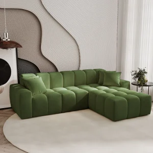 Emporius Napoli rechts Hoekbank 265×180 cm, sofa, woonkamerbank groen (Komodo 61) Emporius Napoli rechts Hoekbank 265×180 cm, sofa, woonkamerbank groen (Komodo 61)