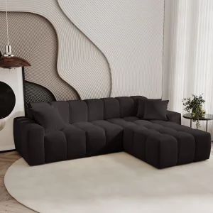 Emporius Napoli rechts Hoekbank 265×180 cm, sofa, woonkamerbank zwart (Komodo 23) Emporius Napoli rechts Hoekbank 265×180 cm, sofa, woonkamerbank zwart (Komodo 23)