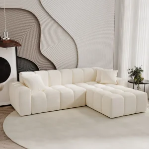 Emporius Napoli rechts Hoekbank 265×180 cm, sofa, woonkamerbank crème (Komodo 10) Emporius Napoli rechts Hoekbank 265×180 cm, sofa, woonkamerbank crème (Komodo 10)