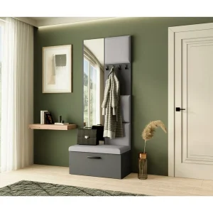 GARDEROBE Margaret III 81/203/43 met gestoffeerde panelen