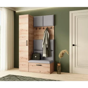 GARDEROBE Margaret I+IV 121/203/43 met gestoffeerde panelen