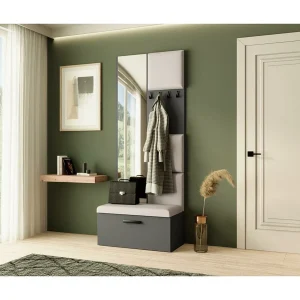 GARDEROBE Margaret III 81/203/43 met gestoffeerde panelen