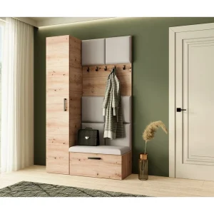 GARDEROBE Margaret I+IV 121/203/43 met gestoffeerde panelen GARDEROBE Margaret I+IV 121/203/43 met gestoffeerde panelen
