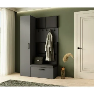 GARDEROBE Margaret I+IV 121/203/43 met gestoffeerde panelen GARDEROBE Margaret I+IV 121/203/43 met gestoffeerde panelen