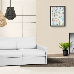 Driezits express bedbank 22 cm Kunstleer Wit CALIFE Driezits express bedbank 22 cm Kunstleer Wit CALIFE