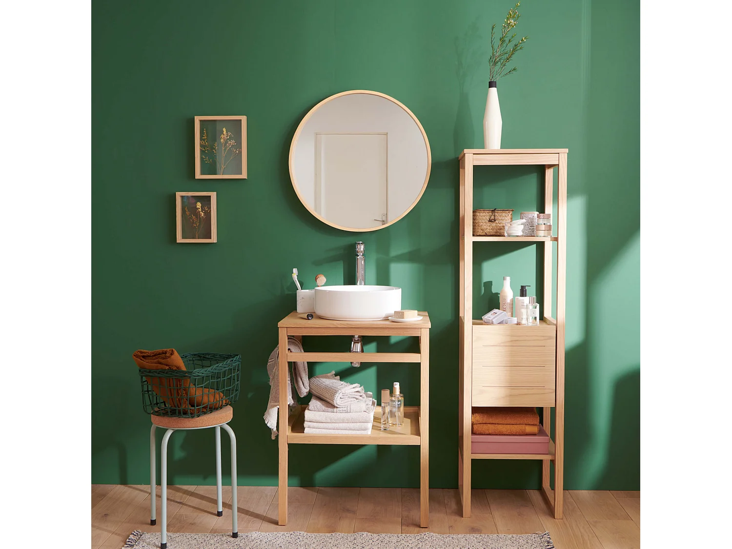 Enkele unit + wastafel + spiegel + HOPP kolom