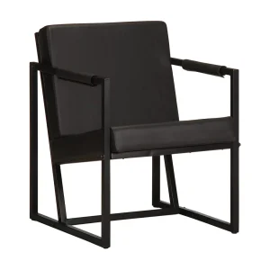 Fauteuil echt leer zwart Fauteuil echt leer zwart