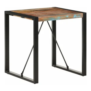 Eettafel 70x70x75 cm massief gerecycled hout Eettafel 70x70x75 cm massief gerecycled hout