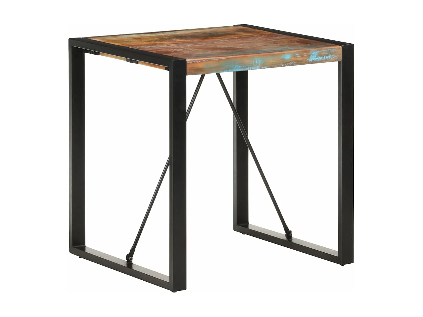 Eettafel 70x70x75 cm massief gerecycled hout