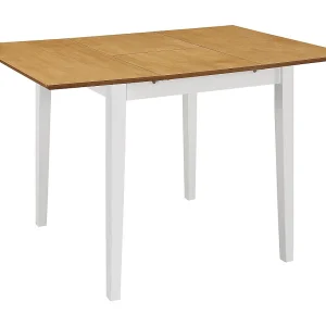 Eettafel verlengbaar (80-120)x80x74 cm MDF wit Eettafel verlengbaar (80-120)x80x74 cm MDF wit
