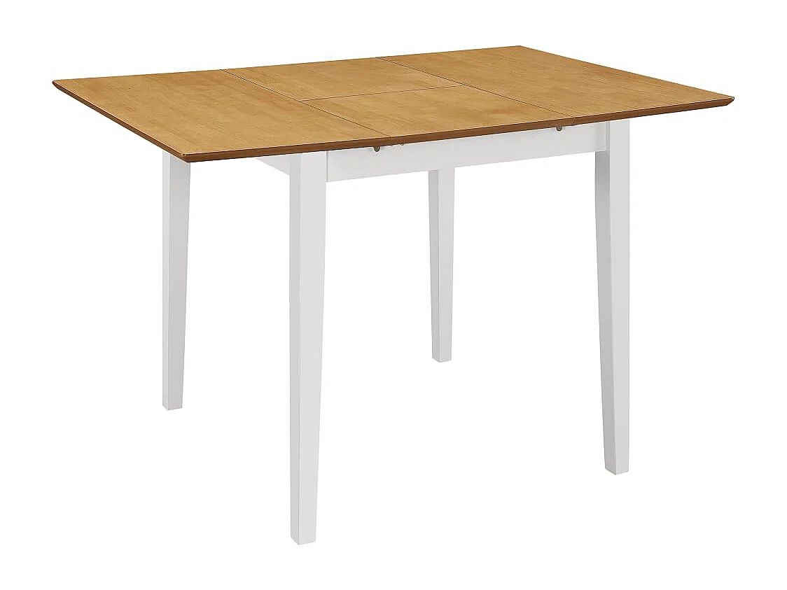 Eettafel verlengbaar (80-120)x80x74 cm MDF wit