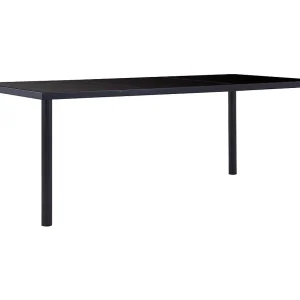 Eettafel 200x100x75 cm gehard glas zwart Eettafel 200x100x75 cm gehard glas zwart