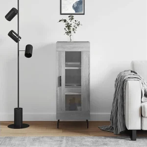 Dressoir 34,5x34x90 cm bewerkt hout grijs sonoma eikenkleurig Dressoir 34,5x34x90 cm bewerkt hout grijs sonoma eikenkleurig