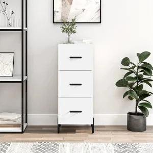 Dressoir 34,5x34x90 cm bewerkt hout wit