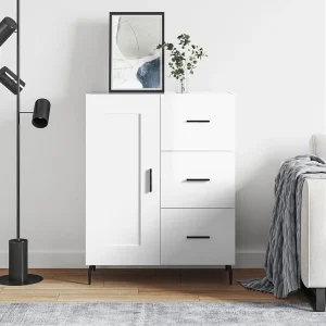 Dressoir 69,5x34x90 cm bewerkt hout hoogglans wit Dressoir 69,5x34x90 cm bewerkt hout hoogglans wit