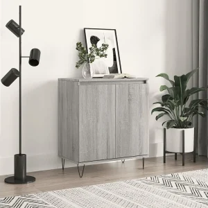 Dressoir 60x35x70 cm bewerkt hout grijs sonoma eikenkleurig Dressoir 60x35x70 cm bewerkt hout grijs sonoma eikenkleurig