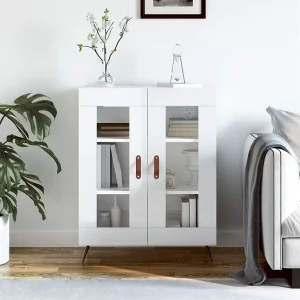 Dressoir 69,5x34x90 cm bewerkt hout hoogglans wit Dressoir 69,5x34x90 cm bewerkt hout hoogglans wit